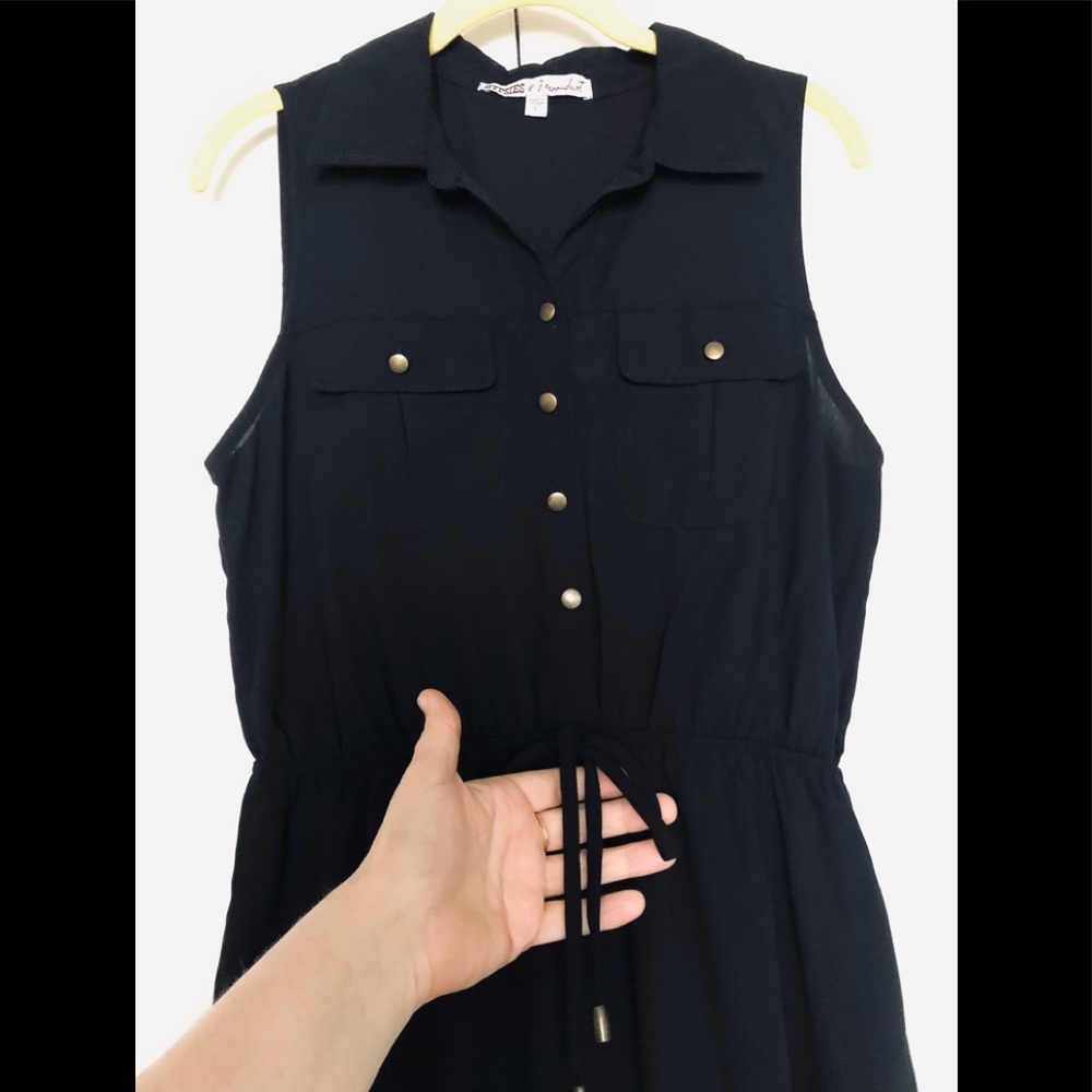 Gypsies Moondust Buttons Shirt Dress L🌟Drawstring - Picture 6 of 12